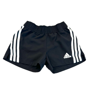 3/20$ Adidas Girls Black Athletic Shorts with White Stripes size Small
